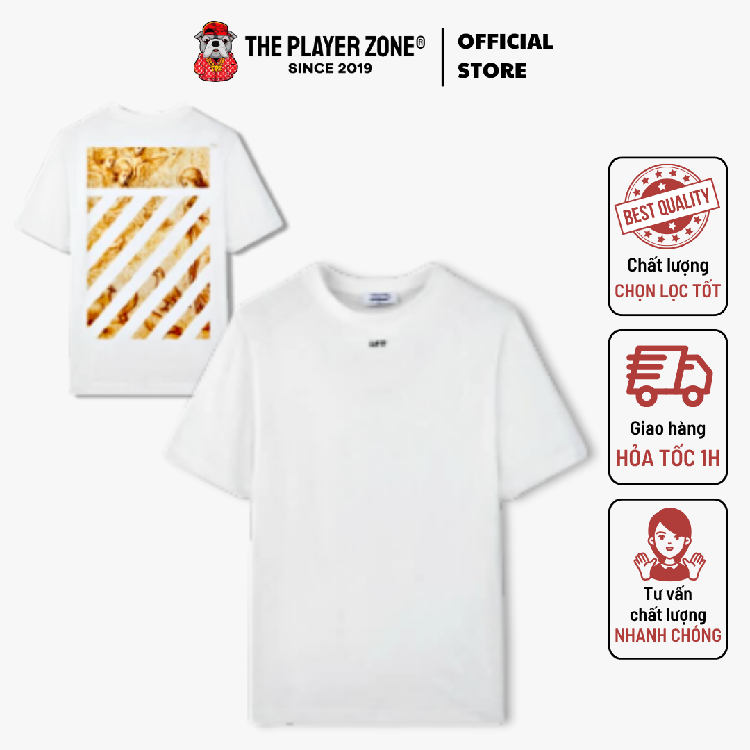 Áo Thun Diagonal Skate Logo T-Shirt- Trắng