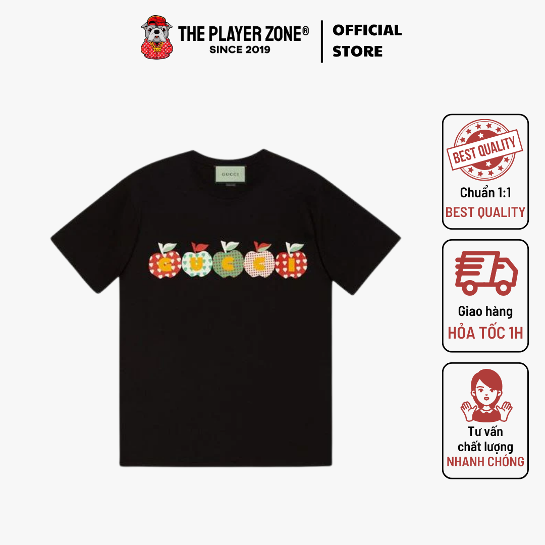 Áo Thun Gucci FW21 Apple Short Sleeves Tee - Black