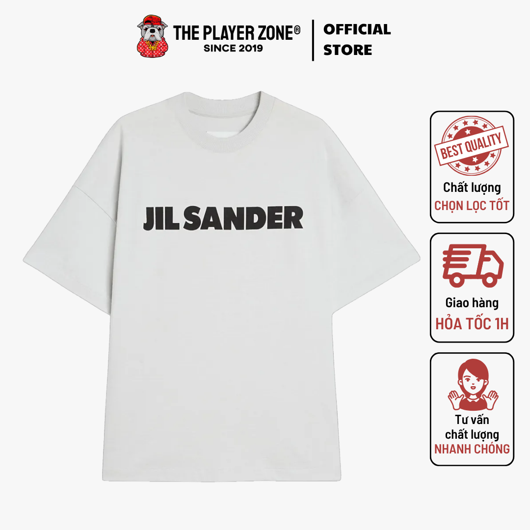 Áo Thun Jil sander logo cotton t-shirt - Jil Sander - Grey