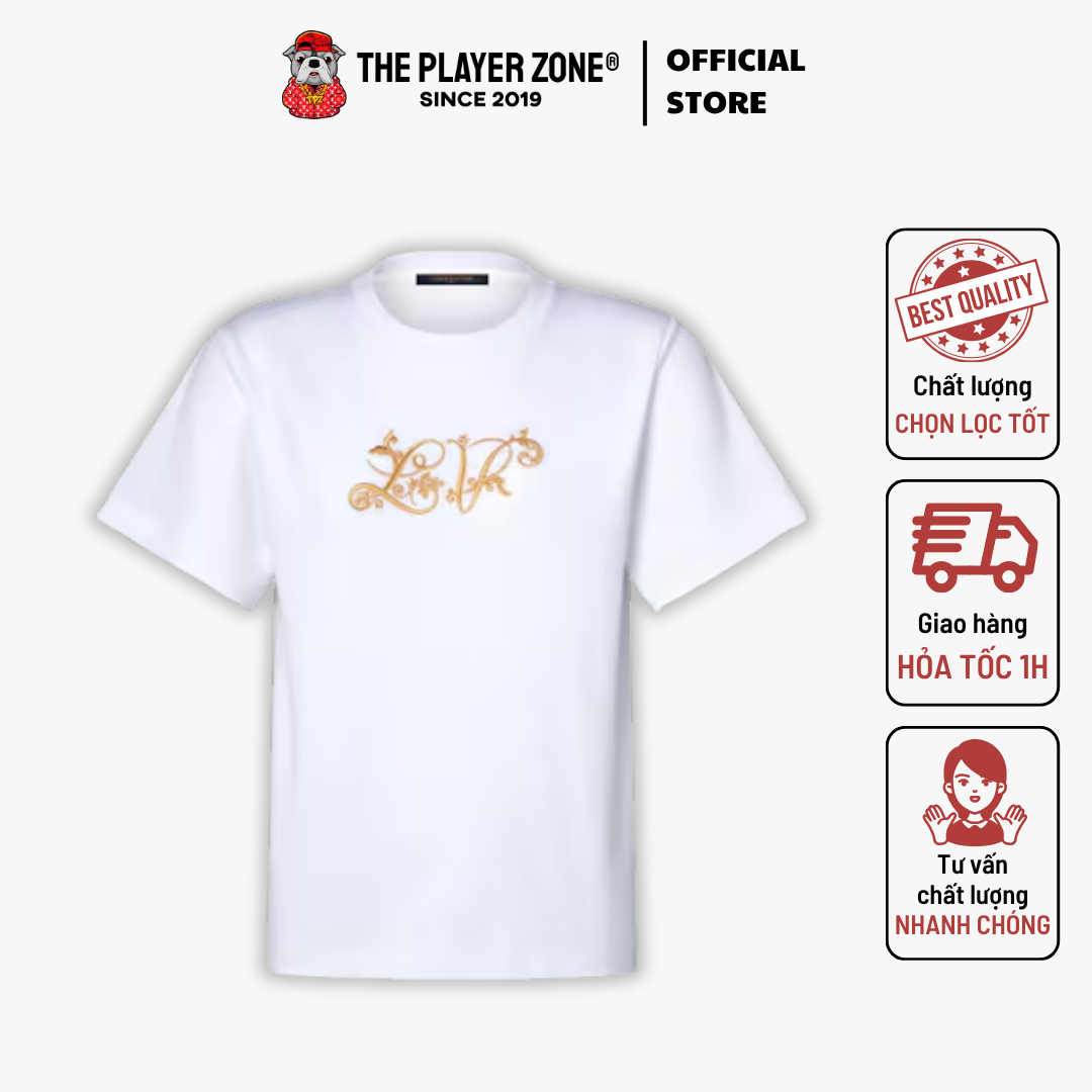 Áo Thun Signature Embroidery T-Shirt - Trắng