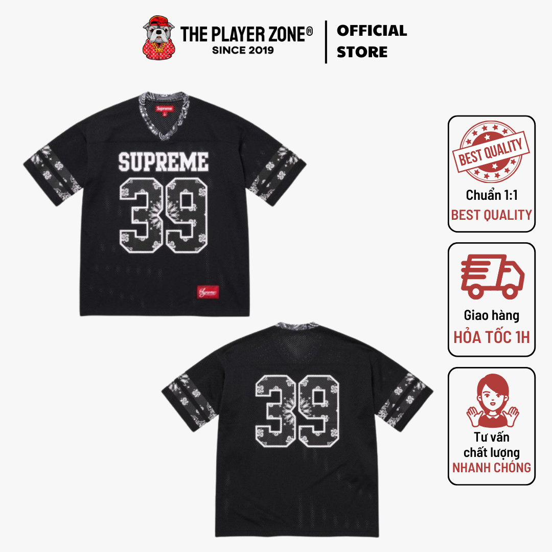 Áo Thun Supreme 25SS Bandana Football Tee - Đen