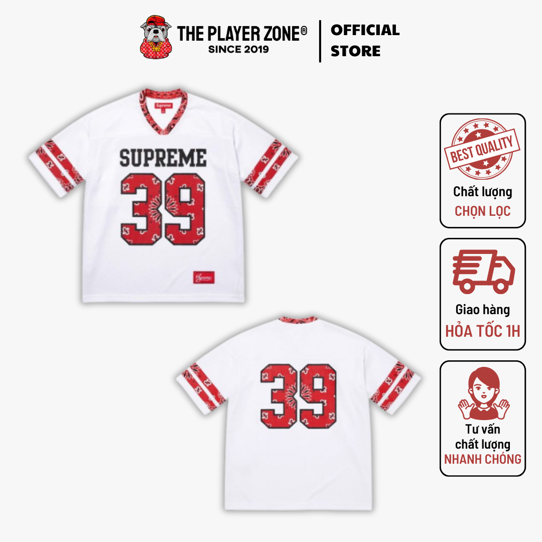Áo Thun Supreme 25SS Bandana Football Tee - Trắng