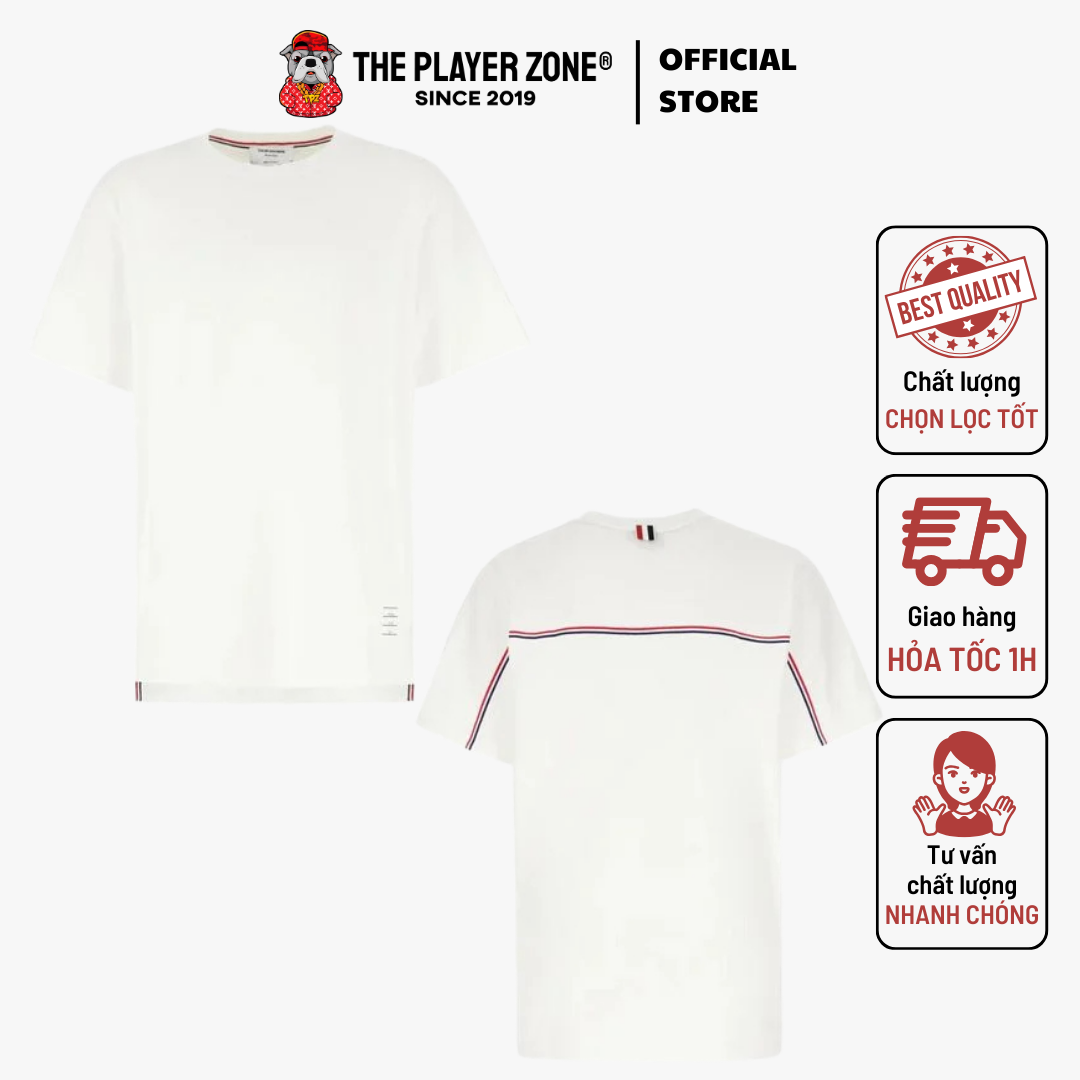 Áo Thun Thom Browne Jersey Short-sleeve - Trắng
