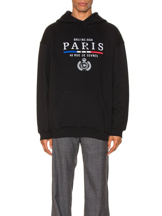 Balenciaga Paris logoprint Pullover Hoodie  Farfetch