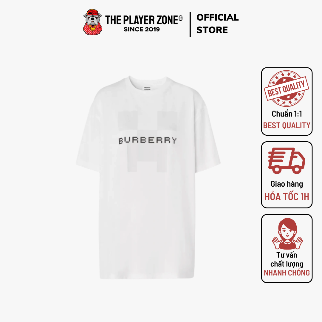 Áo Thun Burberry x Minecraft Logo (White) The Player Zone