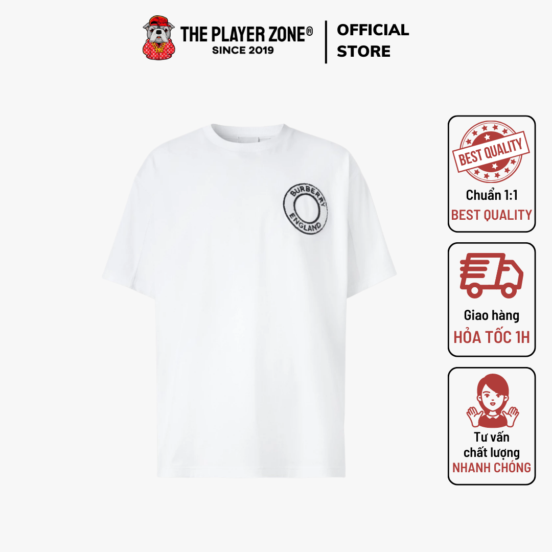 Áo Polo Burberry Patch Logo Season 2023 (White) The Player Zone