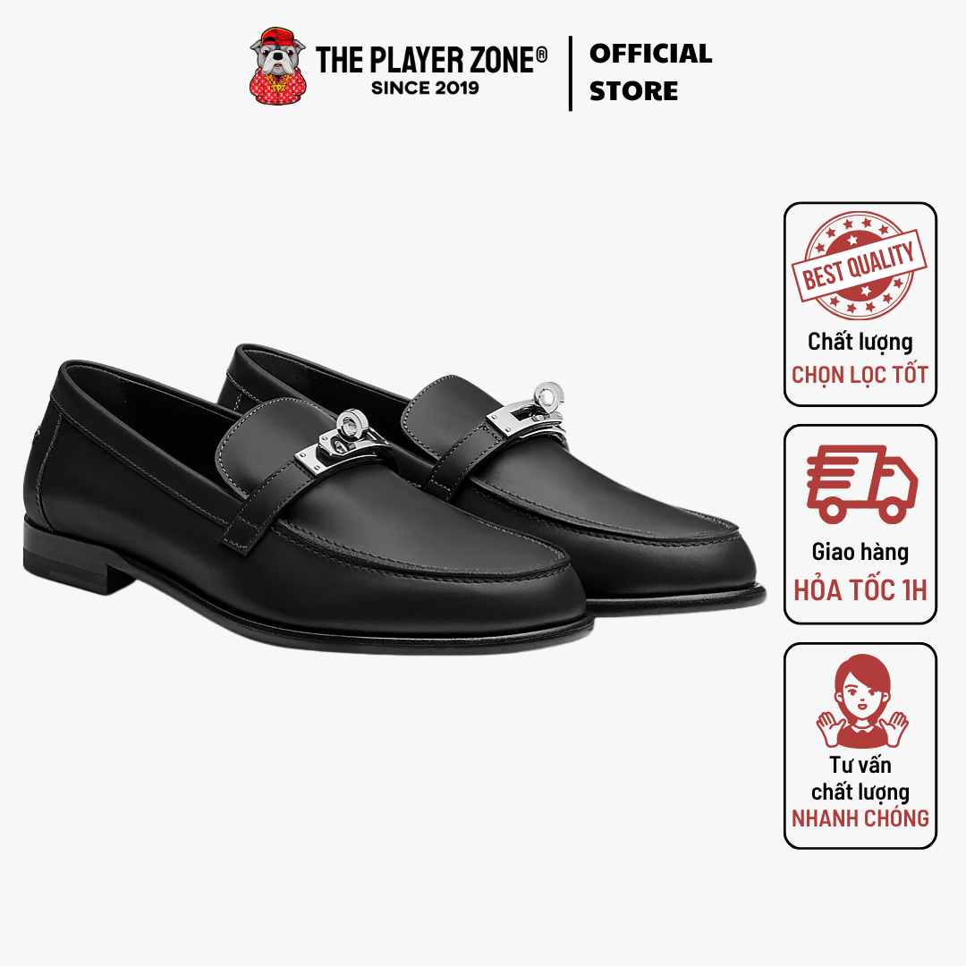 Giày Hermes Mocasines Destin - Đen