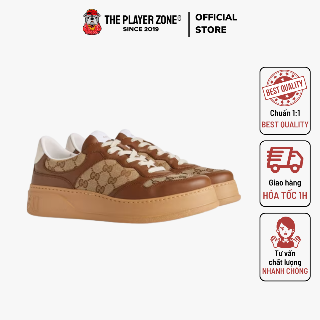 Giày Gucci GG Brown Platform Sneaker The Player Zone