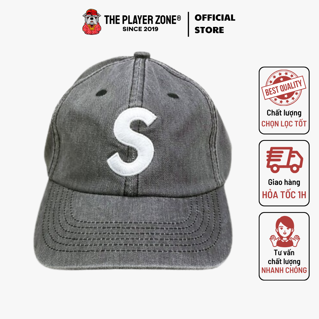 Nón Supreme Pigment S Logo Hat - Xám