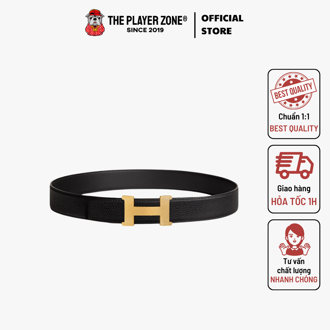 Thắt Lưng Hermes Constance Belt Buckle & Reversible Leather Strap - Vàng