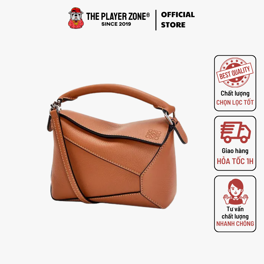Túi Loewe Mini Puzzle Bag In Classic Calfskin Tan - Màu Nâu