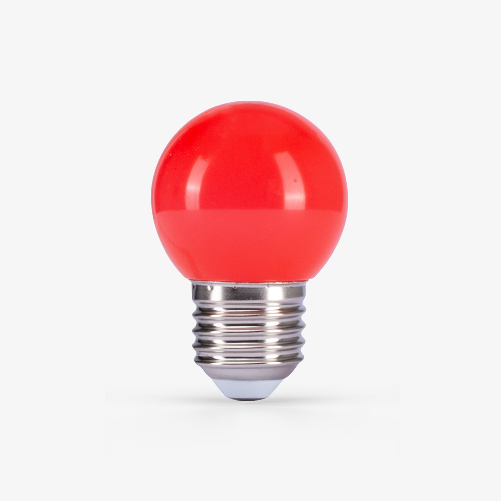 Bóng đèn LED BULB tròn 1W màu đỏ, Model: A45R/1W