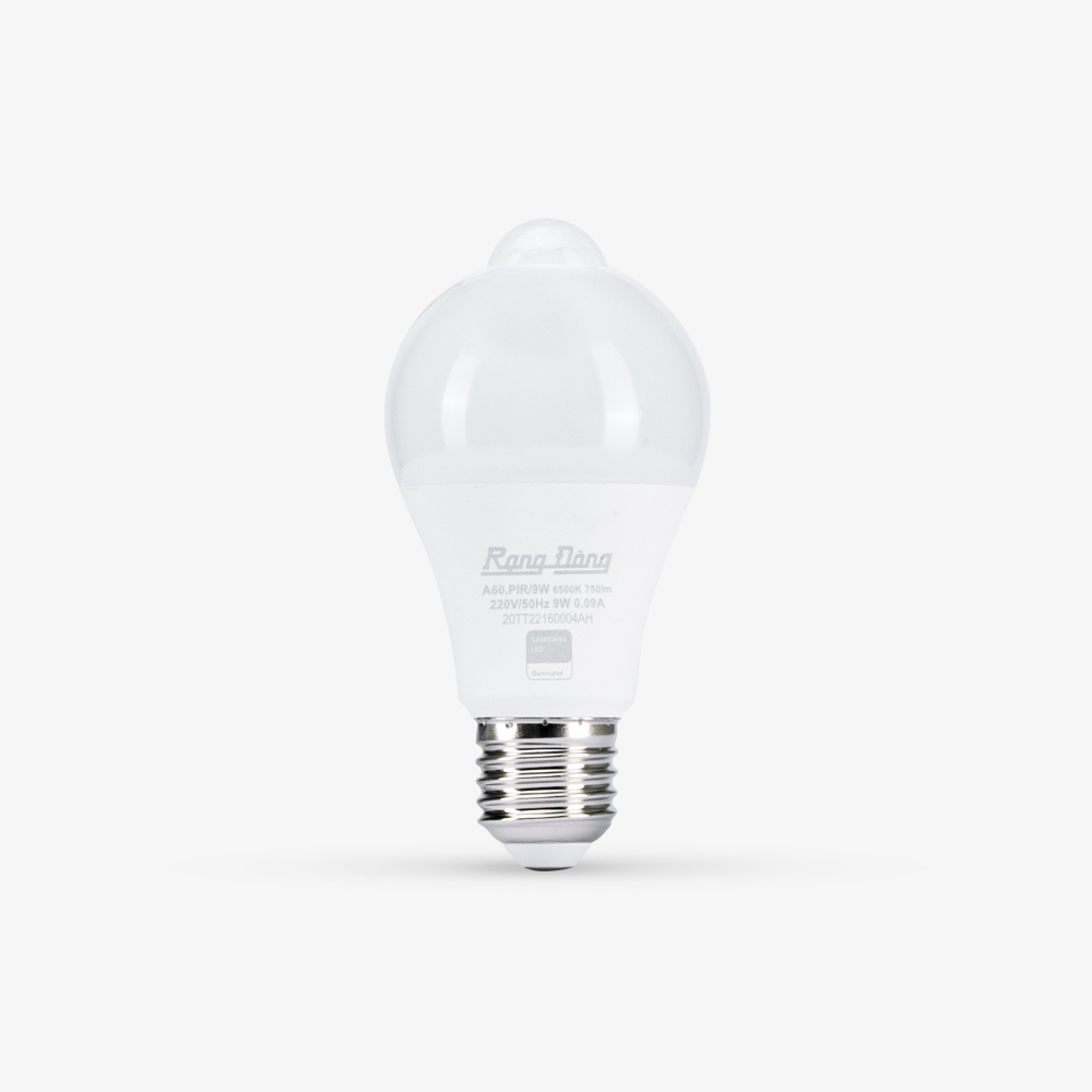 Đèn LED Bulb cảm biến, Model: A60.PIR/9W