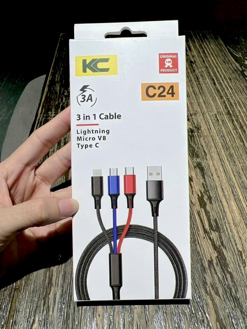 Cáp Sạc 3 Đầu KC C24