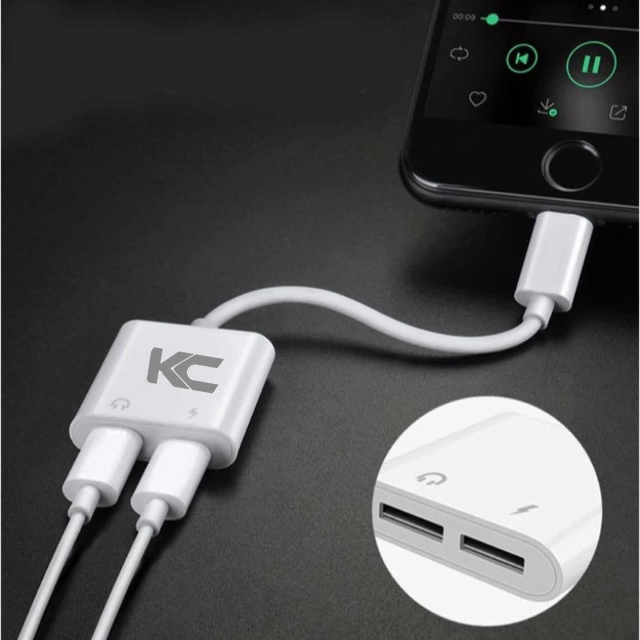 Jack chia 2 cổng Linghtning KC J104