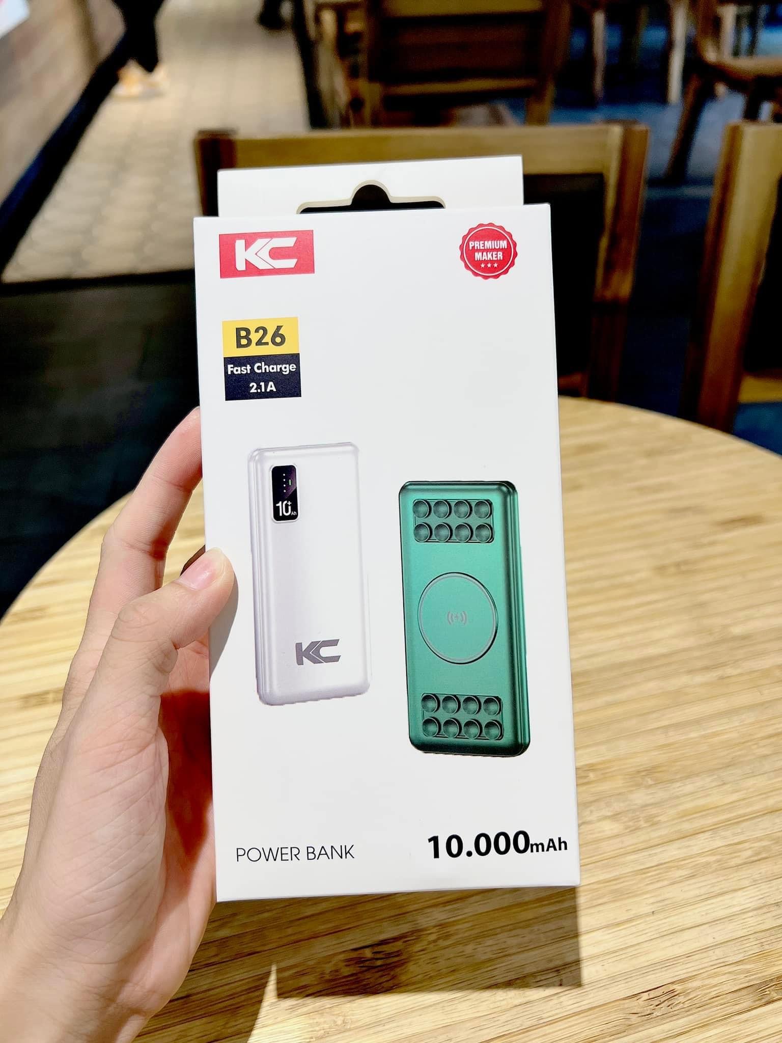 Sạc dự phòng KC B26 ( 10.000mAh - hỗ trợ sạc không dây )