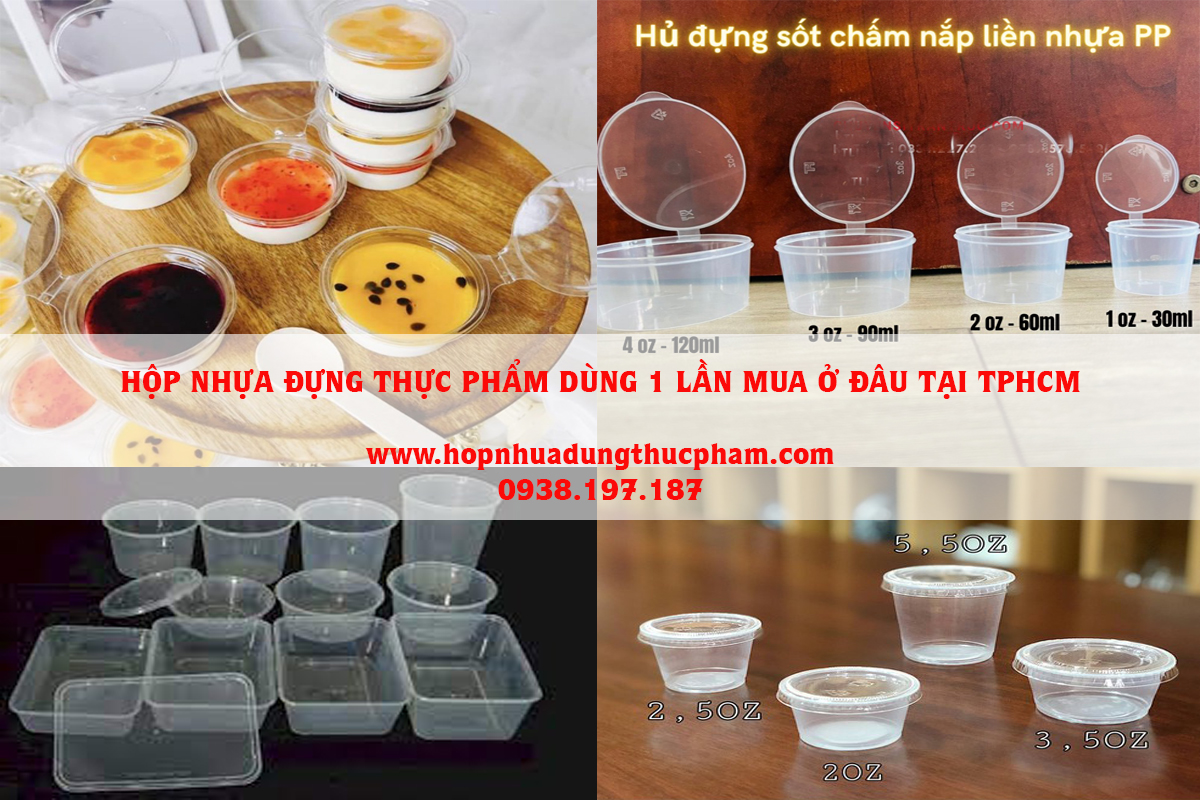 Hộp nhựa đựng thực phẩm dùng 1 lần mua ở đâu tại TPHCM