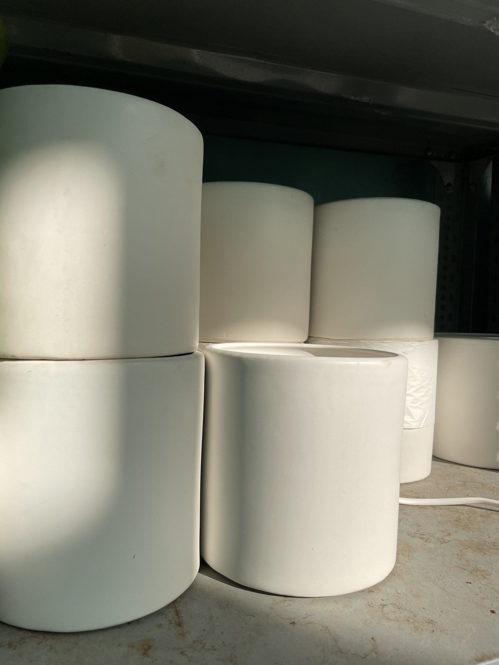 CHẬU TRỤ TRÁNG MEN TRẮNG Size 11CM, 15CM, 18CM (1 chậu), tráng men, chậu cây trong nhà, bền đẹp, Cây Tươi Nguyên CTN1458