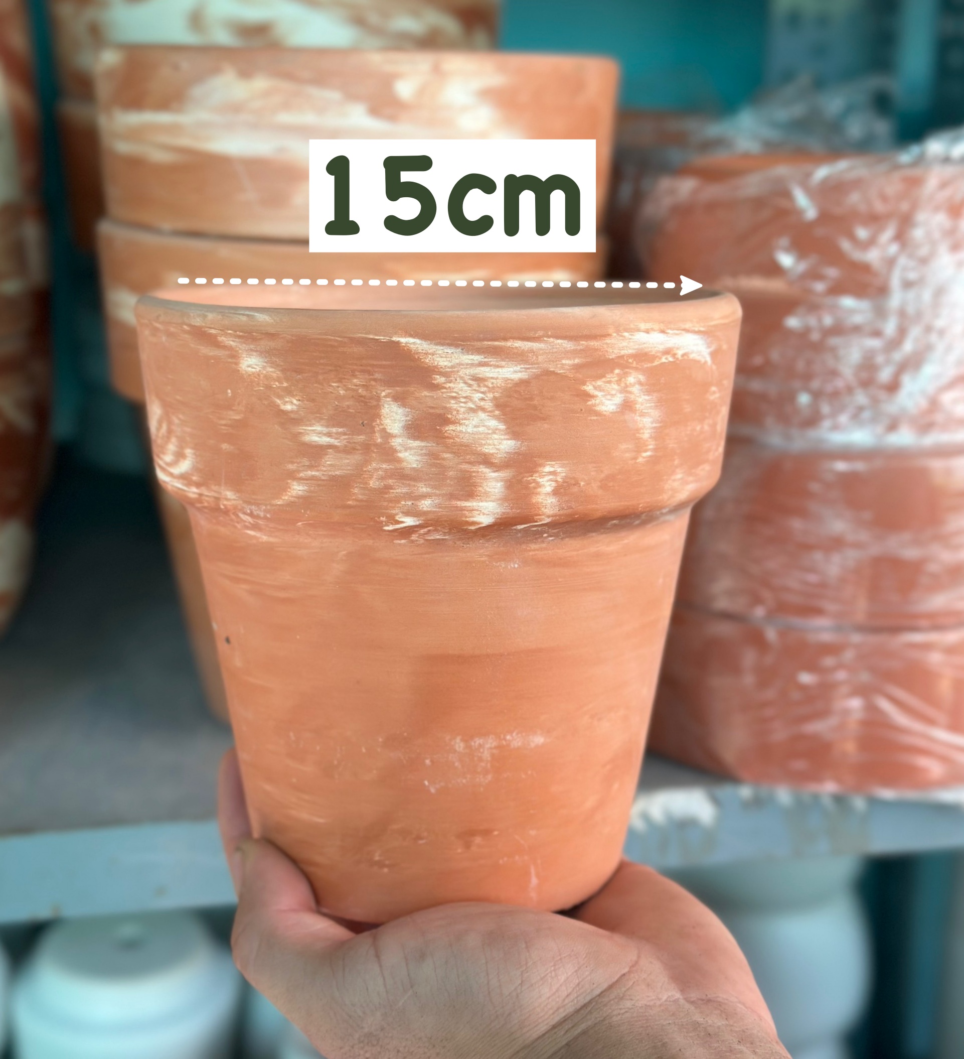 CHẬU ĐẤT NUNG LOANG MÀU GỜ BASIC 15CM, 18CM, 21CM, (1 chậu),chậu trồng cây, trang trí nội thất, Cây Tươi Nguyên CTN1555