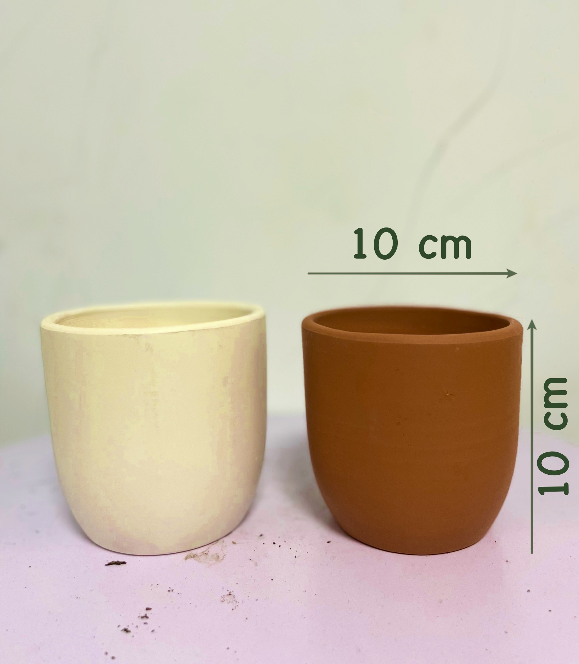 CHẬU TRỨNG ĐẤT NUNG Size S (10*10cm) (1 chậu), gốm đất nung, chậu cây mini, sen đá, xương rồng Cây Tươi Nguyên CTN0970