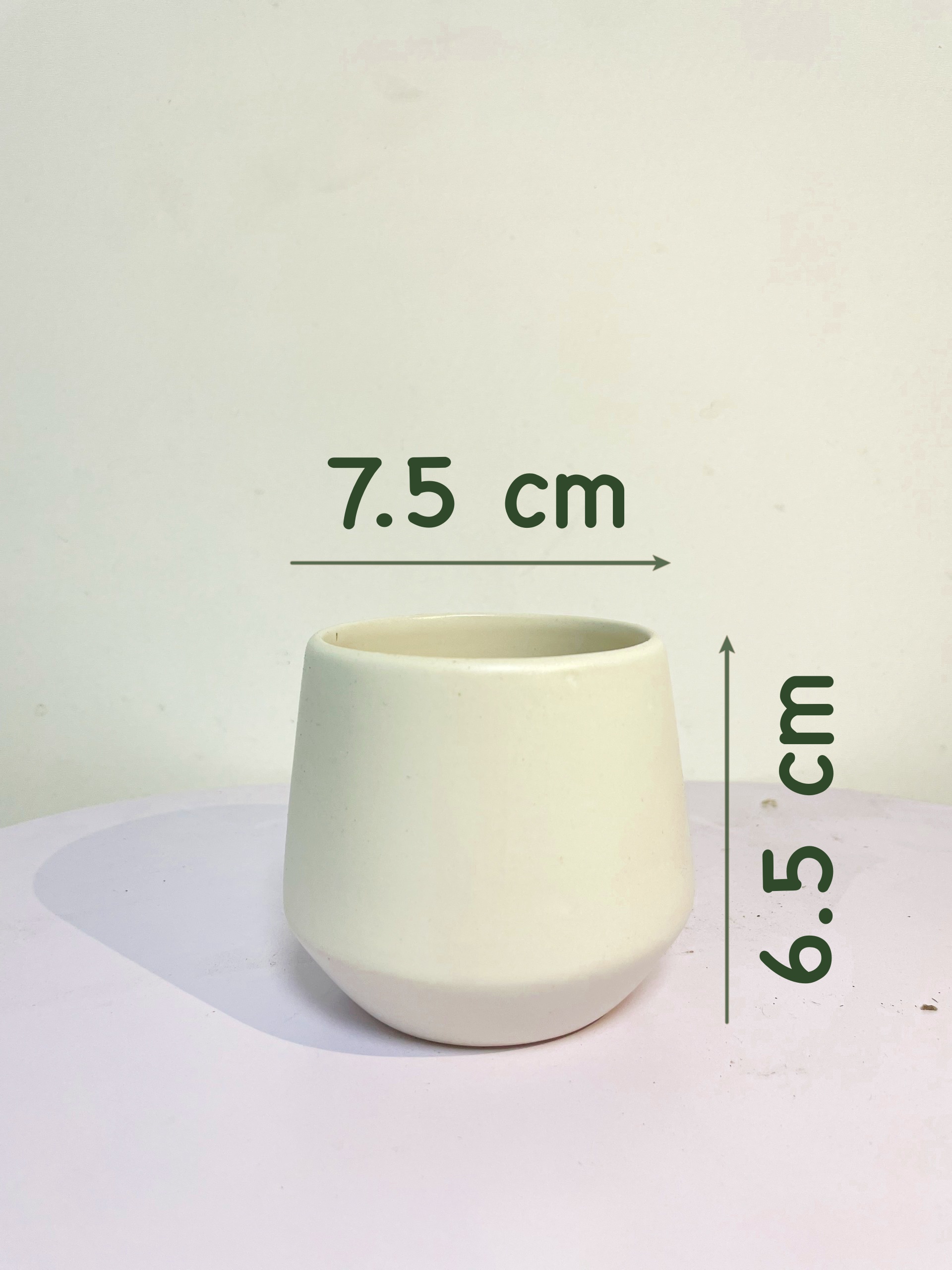 CHẬU KIM CƯƠNG TRÁNG MEN (7.5*6.5cm) (1 chậu), tráng men, chậu cây cảnh mini, sen đá, xương rồng Cây Tươi Nguyên CTN0980