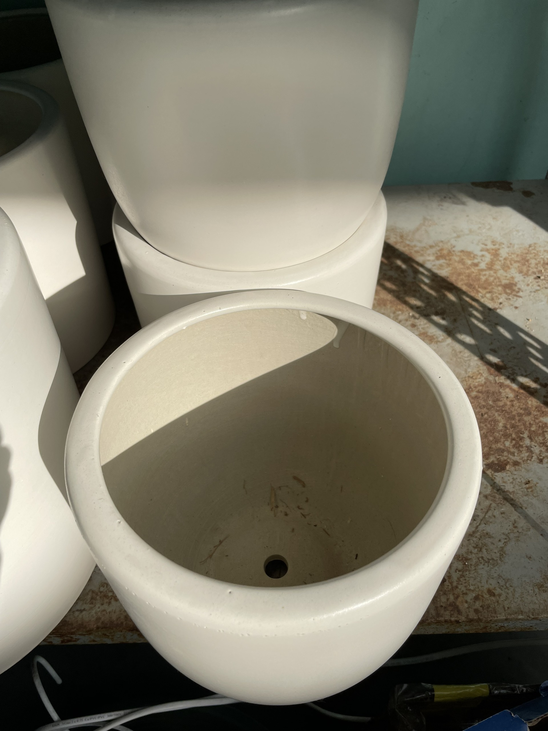 [CHỈ GIAO HOẢ TỐC] CHẬU MOCHI TRÁNG MEN TRẮNG 21*21cm (1 chậu), tráng men, chậu cây trong nhà, bền đẹp, Cây Tươi Nguyên