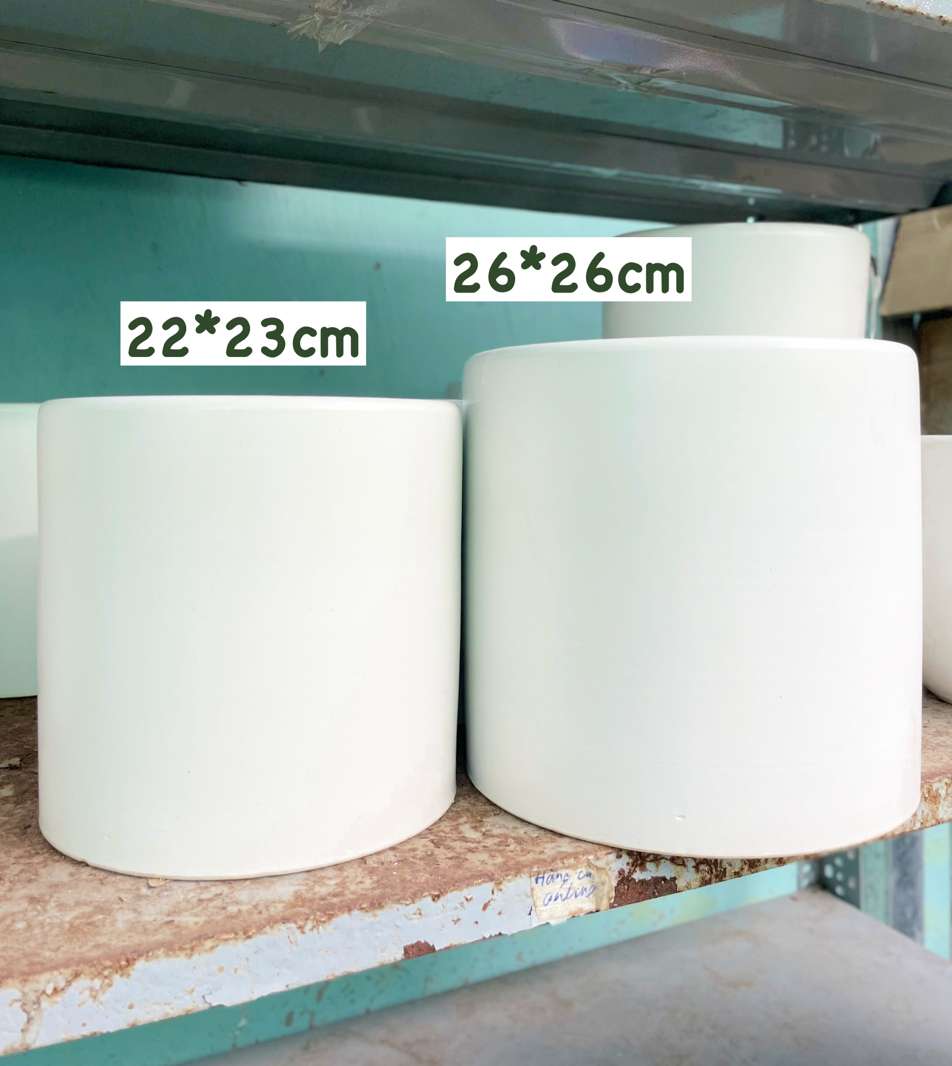 [CHỈ GIAO HOẢ TỐC] CHẬU TRỤ TRÁNG MEN TRẮNG Size 22CM, 26CM (1 chậu), tráng men, chậu cây trong nhà đẹp, Cây Tươi Nguyên