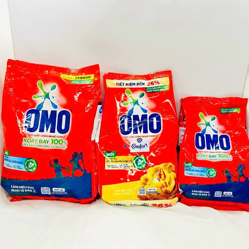 Dầu gội sữa tắm bột giặt omô univ
