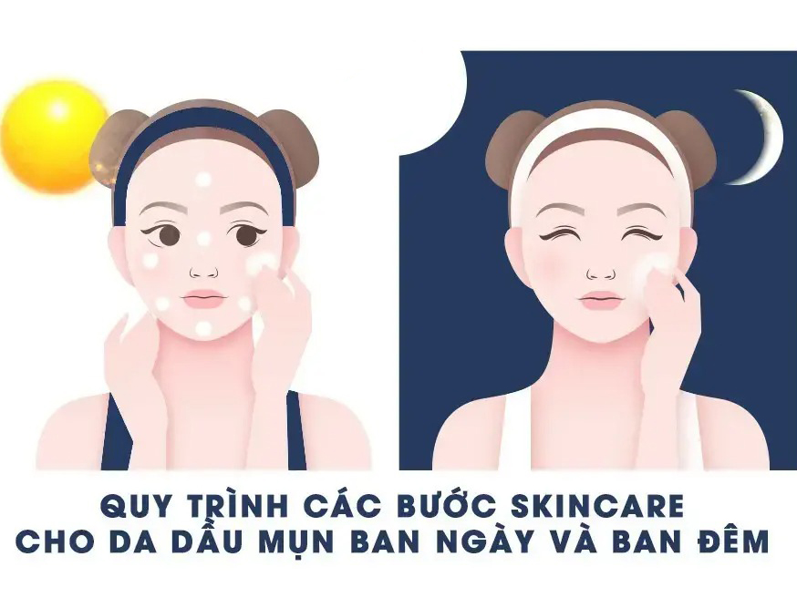Các bước skincare cho da dầu đơn giản
