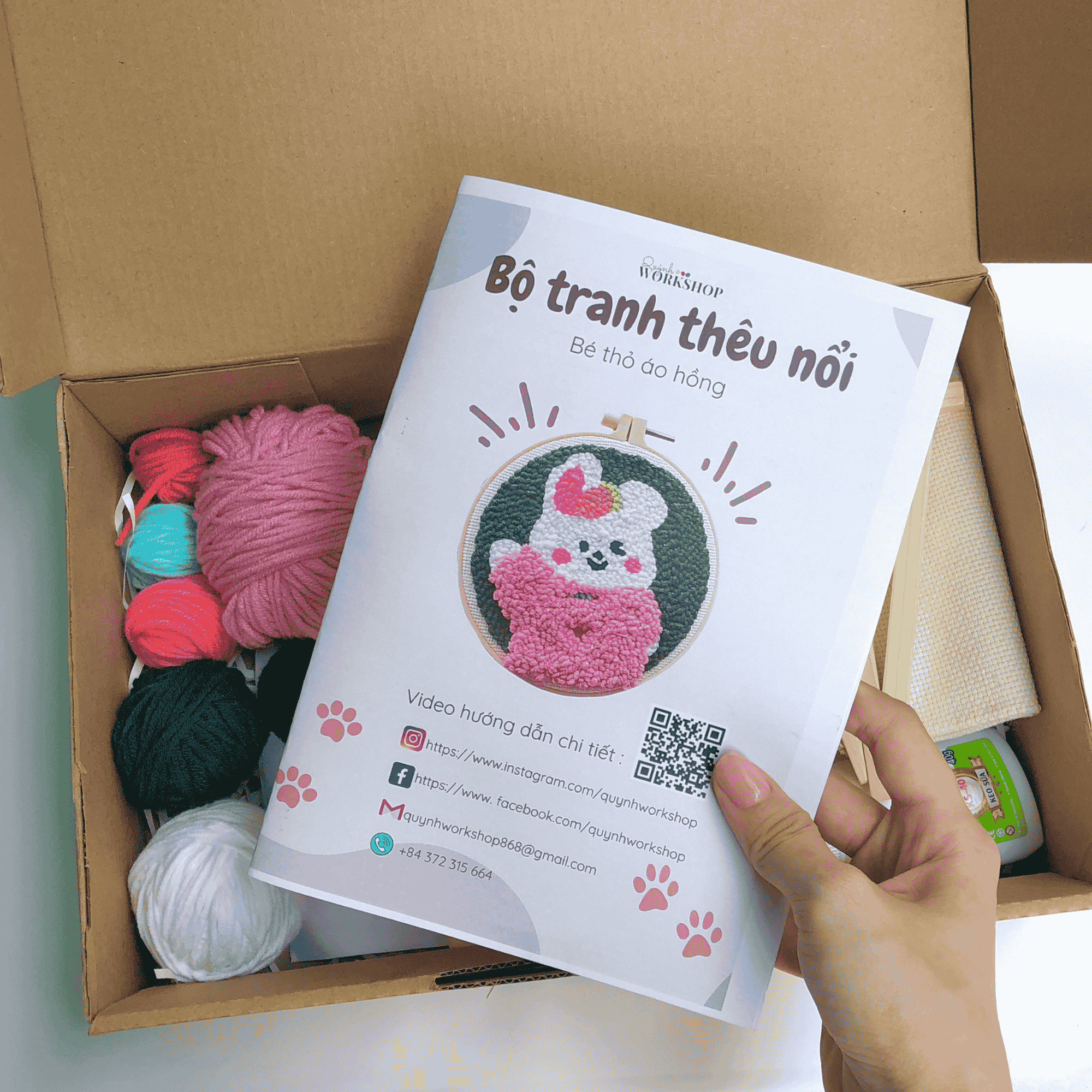 Bộ Kit DIY - THÊU LEN XÙ Bộ Kit DIY - THÊU LEN XÙ