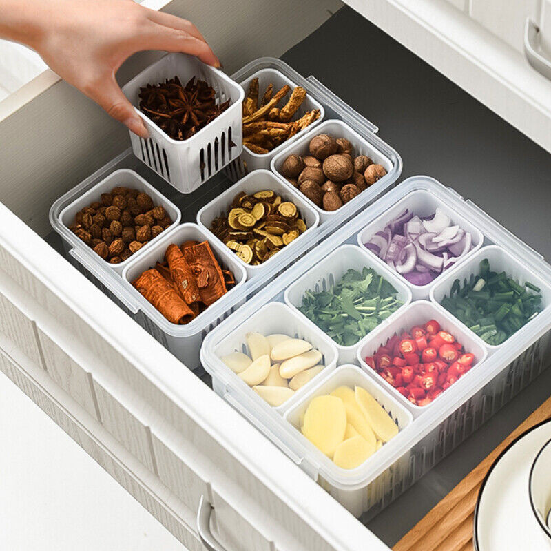 Tủ lạnh gọn gàng hơn nhờ hộp nhựa chia ngăn