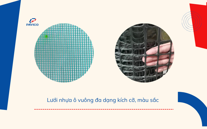 Thông số cơ bản của lưới nhựa ô vuông