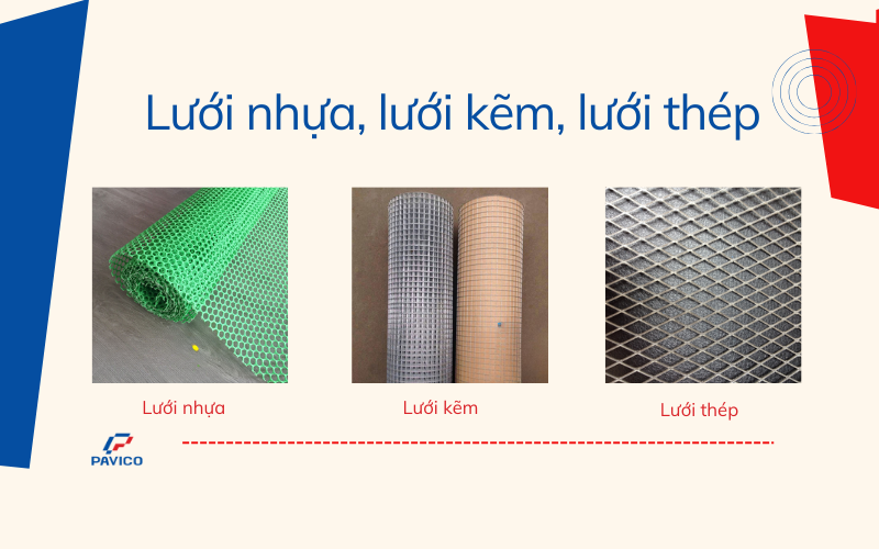 So sánh lưới nhựa, lưới kẽm, lưới sắt 