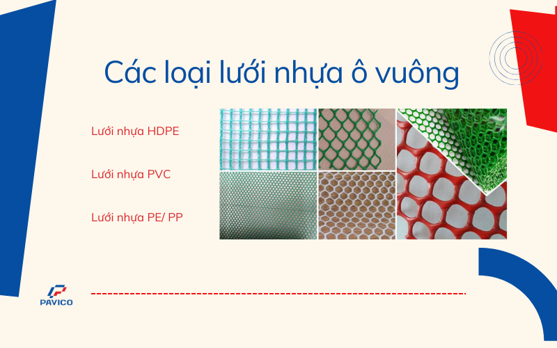 Các loại lưới nhựa ô vuông phổ biến hiện nay 