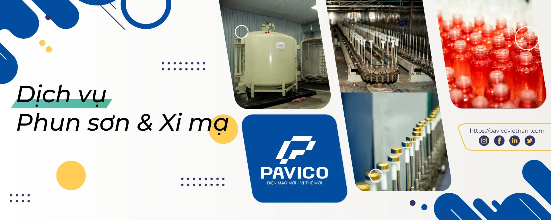 Dịch vụ phun sơn/ xi mạ nhà Pavico