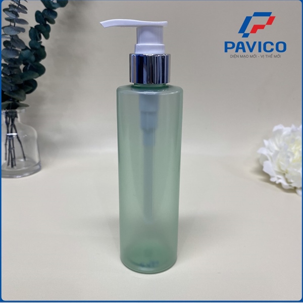 Chai PET 190ml dáng trụ đựng dầu gội, sữa tắm