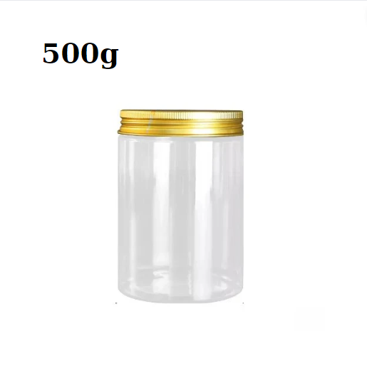 Hũ nhựa PET 500g nắp nhôm/nắp nhựa