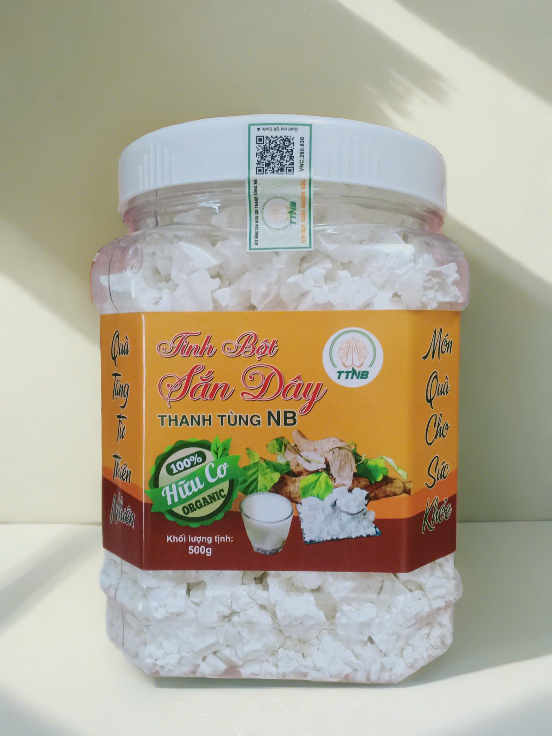Hộp 500g Tinh bột sắn dây Hữu cơ (TC)