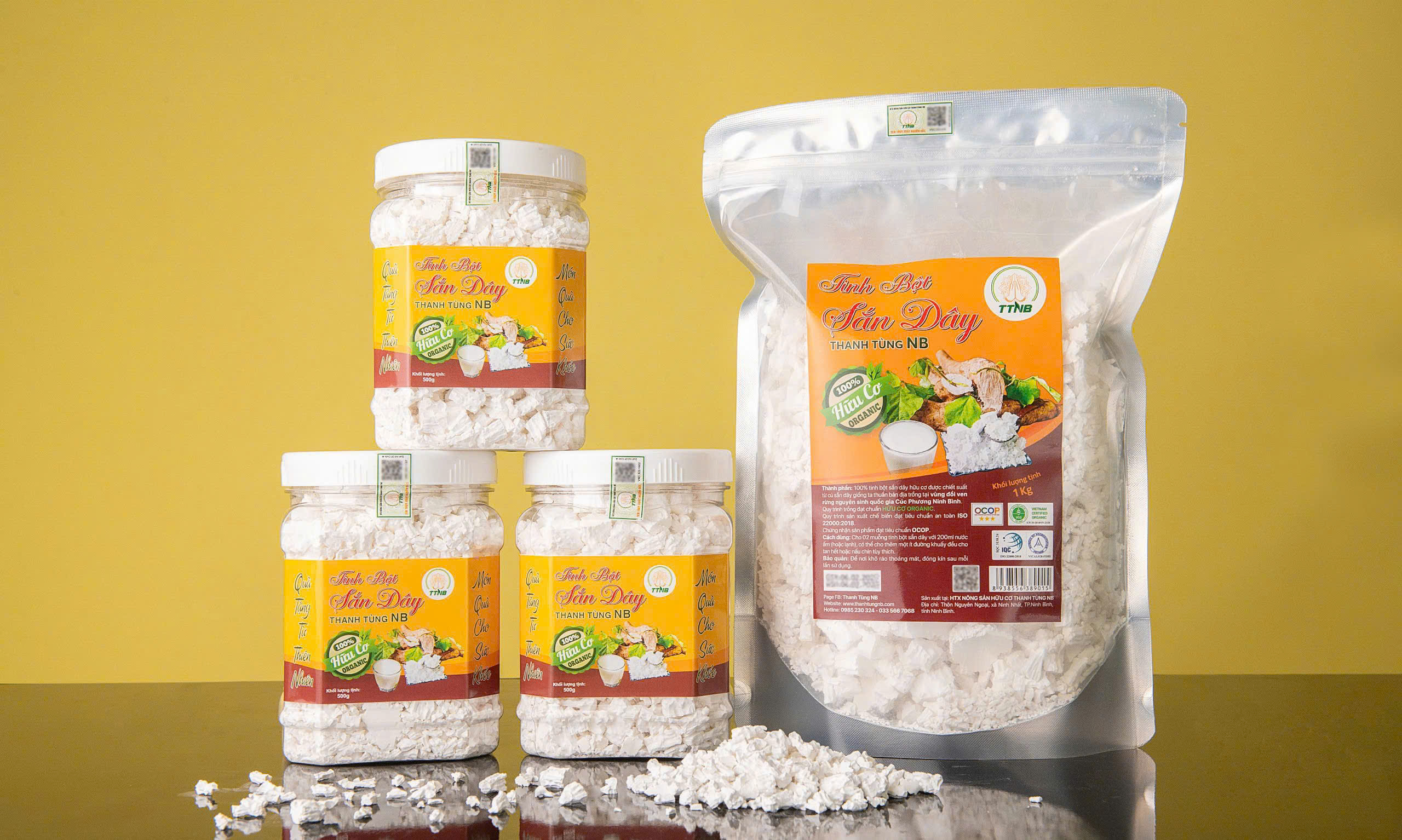 Hộp 500g Tinh bột sắn dây Hữu cơ (TC)
