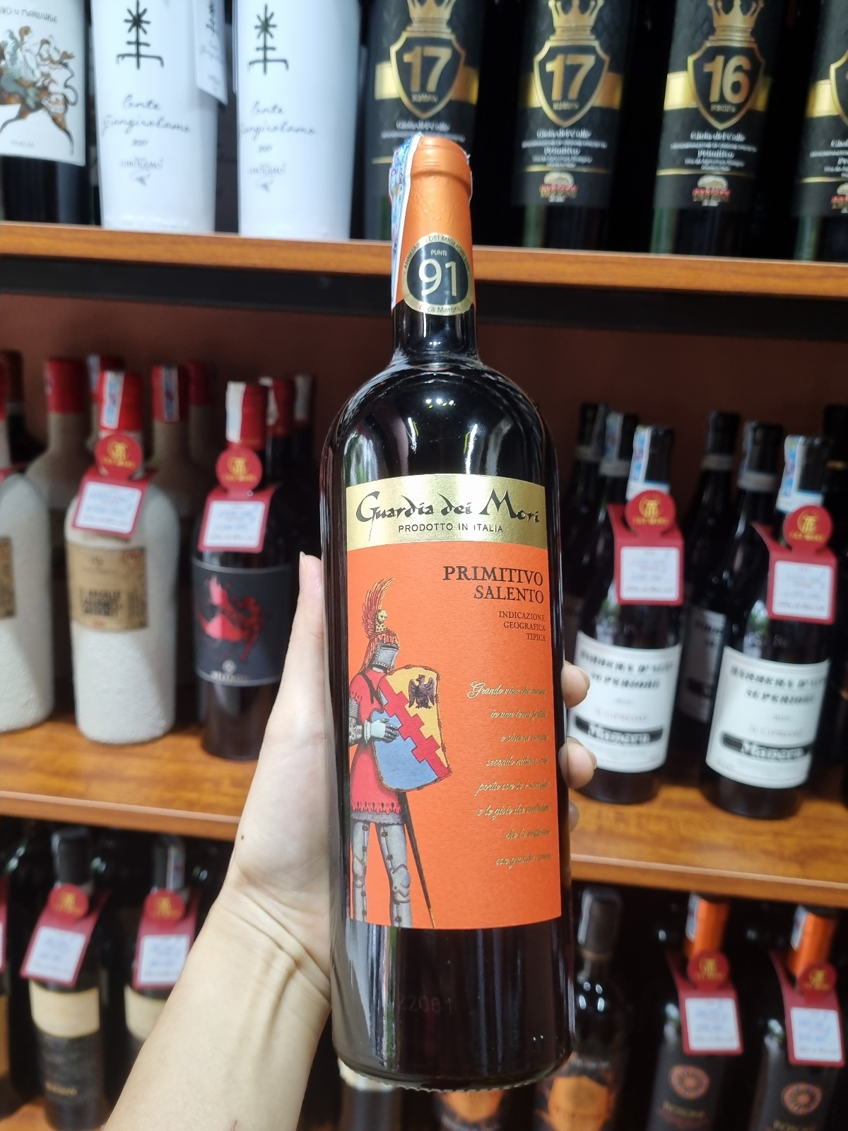 Vang Ý Guardia dei Mori Primitivo Salento Puglia