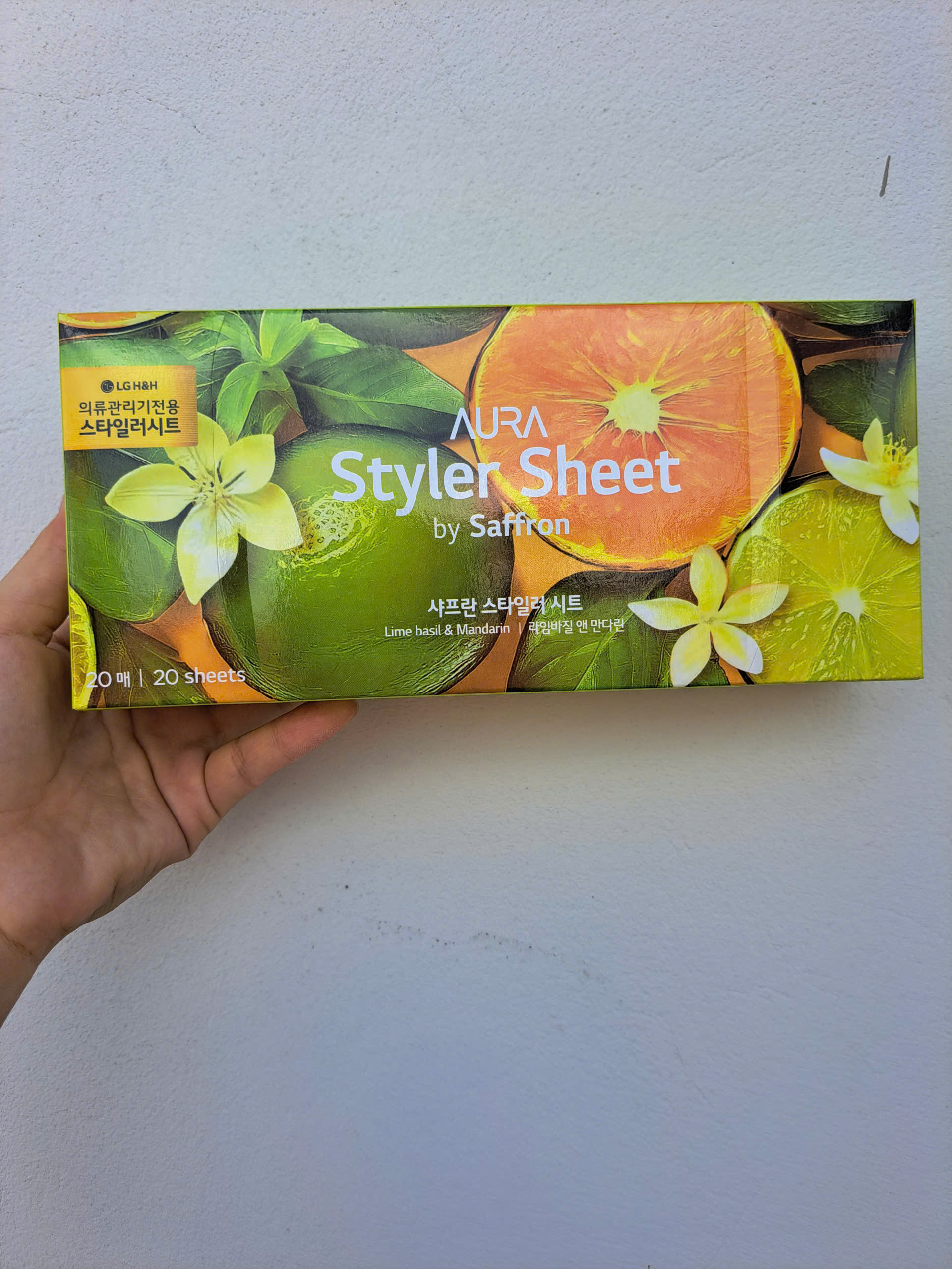 Giấy thơm AROMA LG Styler hương cam – phụ kiện chăm sóc quần áo cao cấp từ Hàn Quốc
