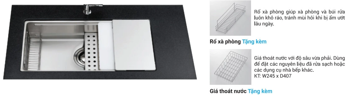 Phụ kiện chậu rửa Shigeru Nhật Bản, dòng JS15