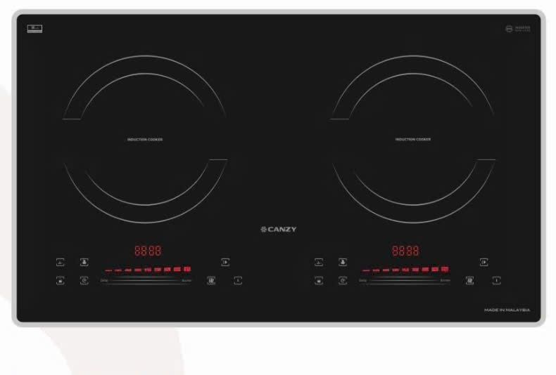 2 vùng nấu từ độc lập trên bếp Canzy CZ ML688Smart