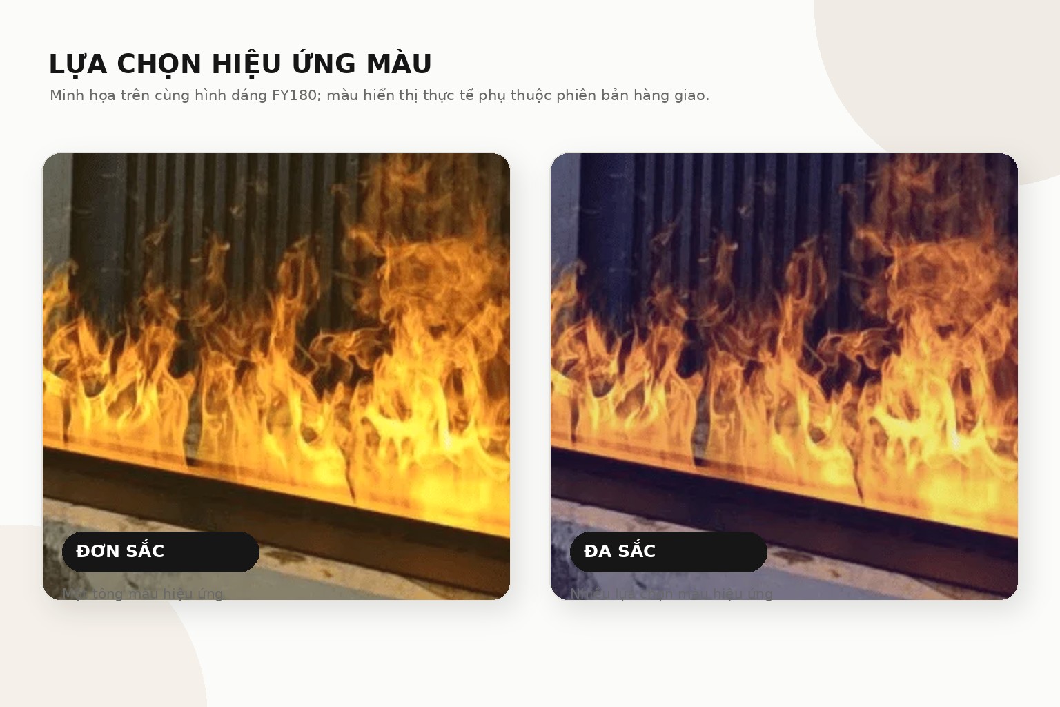 FY180 có lựa chọn đơn sắc hoặc đa sắc để phối hợp với phong cách và bảng màu của từng không gian nội thất.