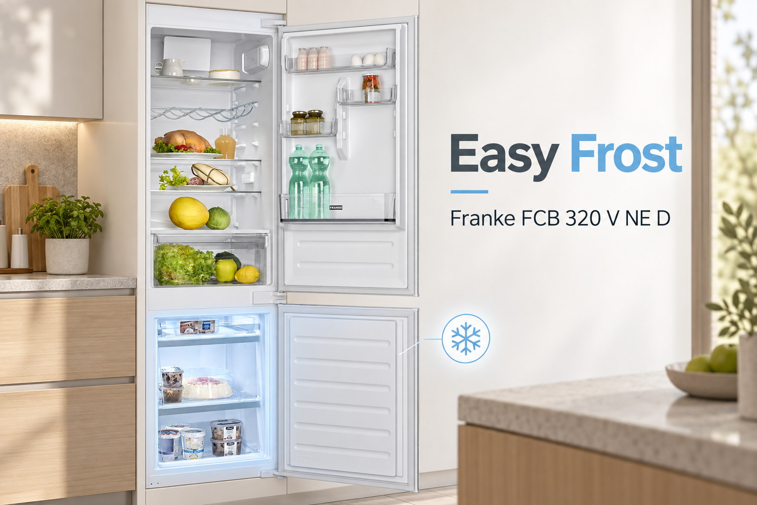 Easy Frost hỗ trợ hạn chế tích tụ băng tuyết và giúp việc vệ sinh ngăn đông thuận tiện hơn.