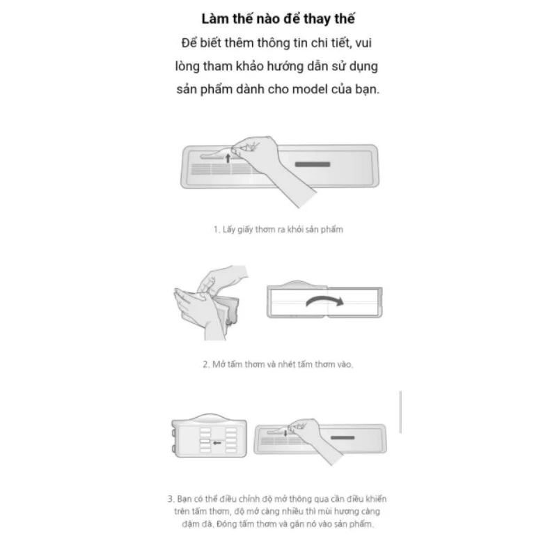 Giấy thơm AROMA LG Styler hương hoa nhài – hướng dẫn sử dụng