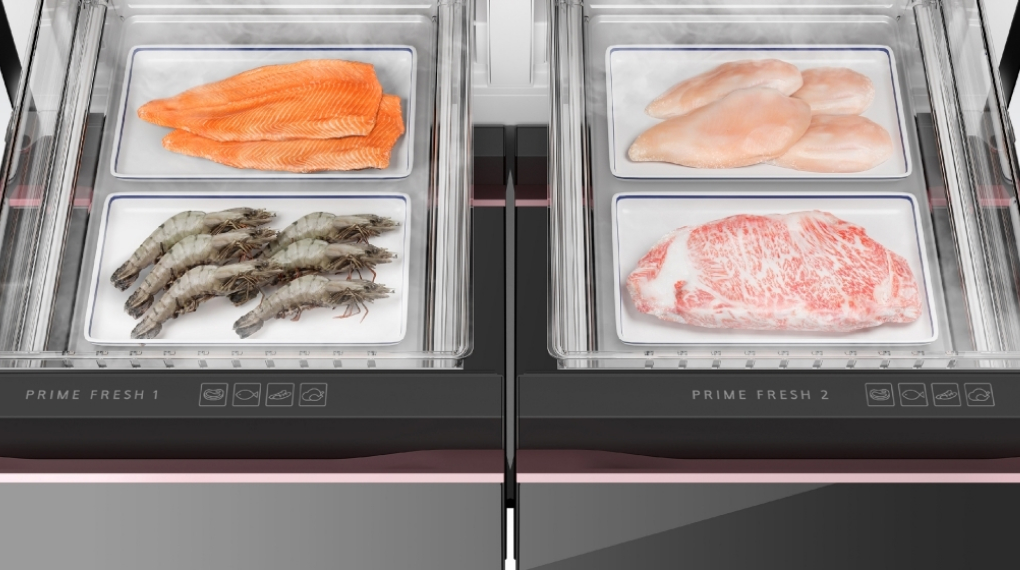 Công nghệ Prime Fresh trên tủ lạnh Panasonic NR-WY720ZMMV giúp thịt cá tươi ngon đến 7 ngày ở nhiệt độ -3°C