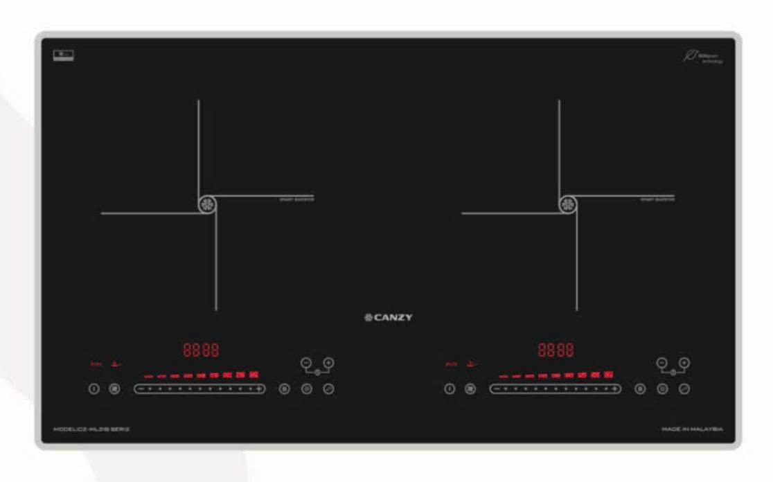 Bếp từ đôi Canzy CZ ML216 Seri 2 | Công nghệ Inverter | Tự động ngắt khi nồi cạn nước/ 2026.07