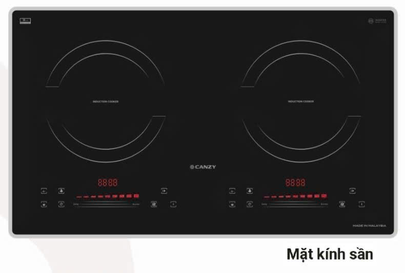 Bếp từ đôi Canzy CZ ML688Smart | Smart Inverter, 2 vùng nấu | Kính sần | 2026.08