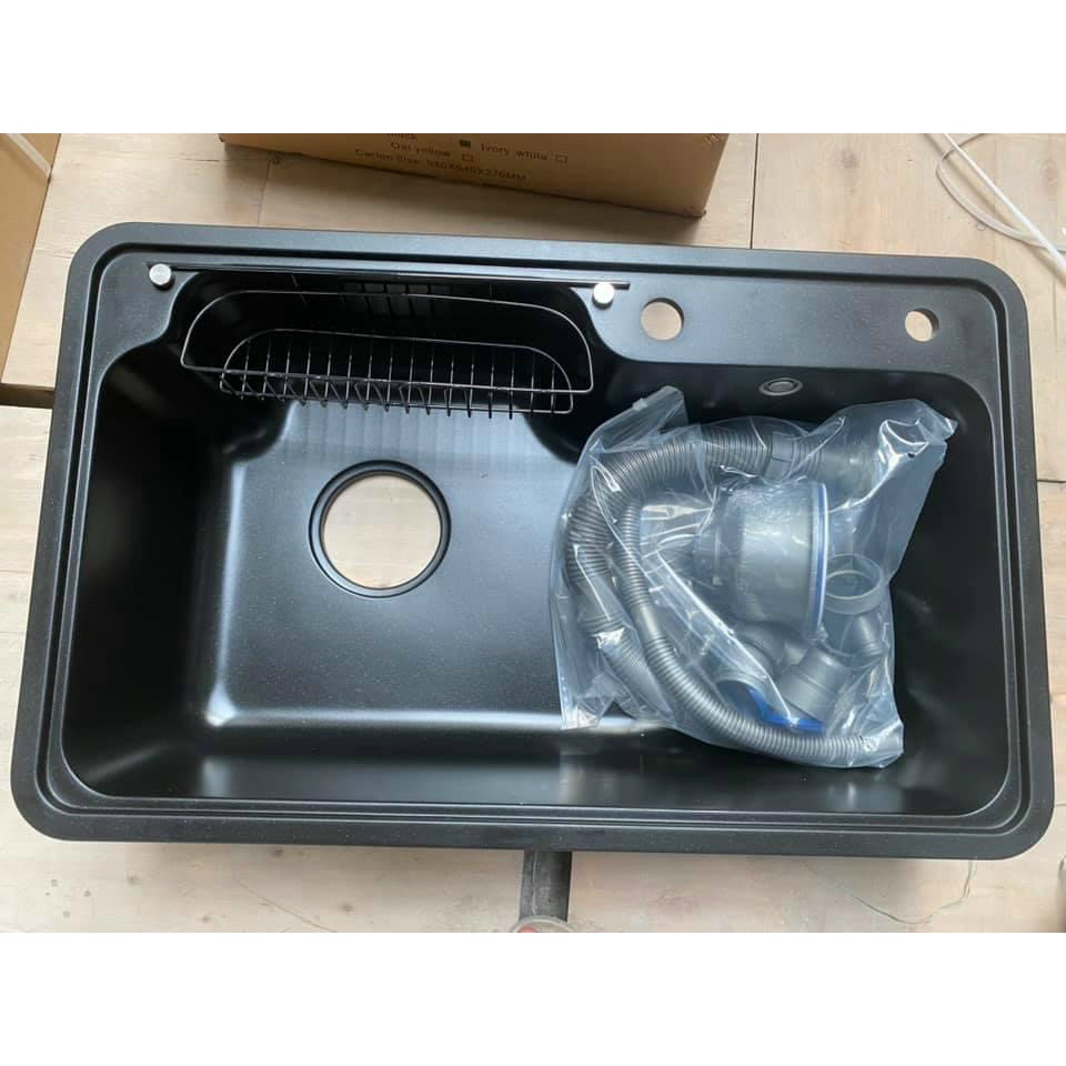 Chậu rửa chén 1 hố đá FRUHLING FSM 101B màu đen - Sản phẩm ngừng kinh doanh